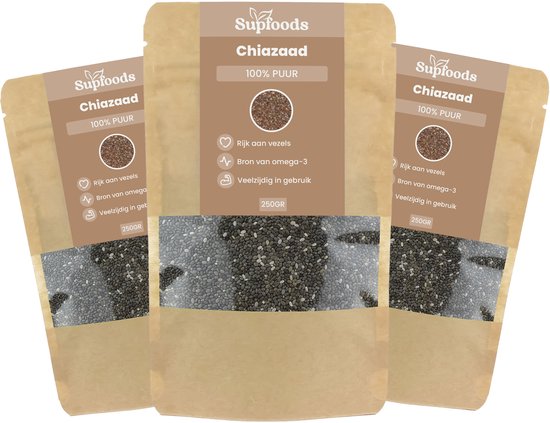 Graines de Chia 100 % Biologiques – 1000 grammes – Riches en Oméga-3, Fibres et Protéines