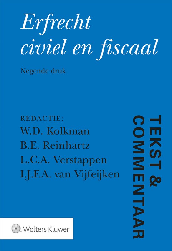 Tekst & Commentaar - Erfrecht civiel en fiscaal - cover