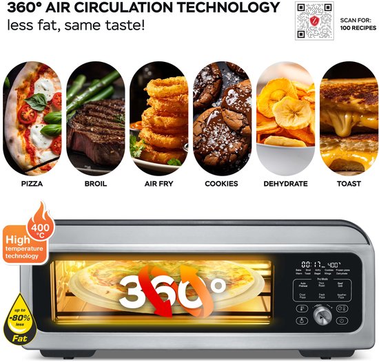 TurboTronic PO12 Pizza Oven - Zilver — afbeelding 3