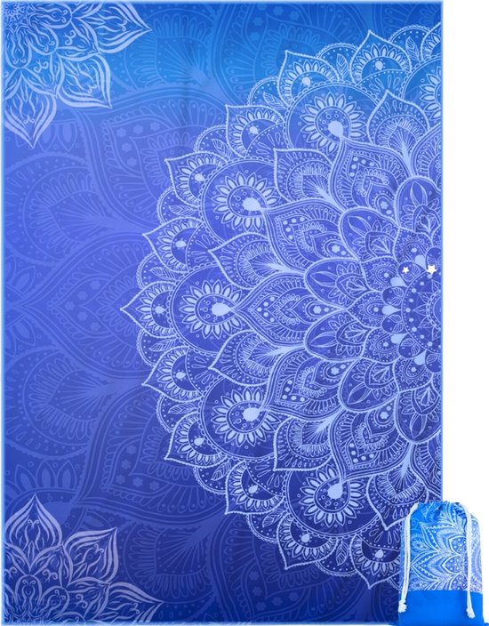 Diveblues® BlueOceans Extra Groot XXL Strandlaken – Premium 220g Kwaliteit - UltraSoft – Zandvrij & Sneldrogend - 200 x 145 cm - Microvezel Handdoek - Ideale Strandhanddoek voor Vakantie - Compact & Lichtgewicht – Bespaar Ruimte in je Koffer