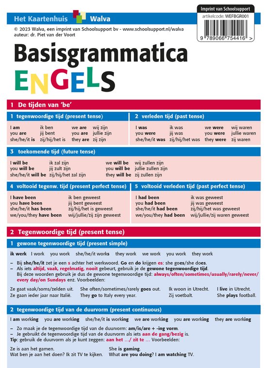 Basisgrammatica Engels, taalkaart - cover