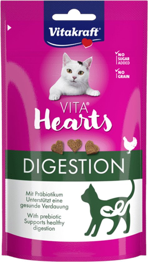 Vitakraft Vita Hearts Digestion Kip 40 gr - Kattensnack