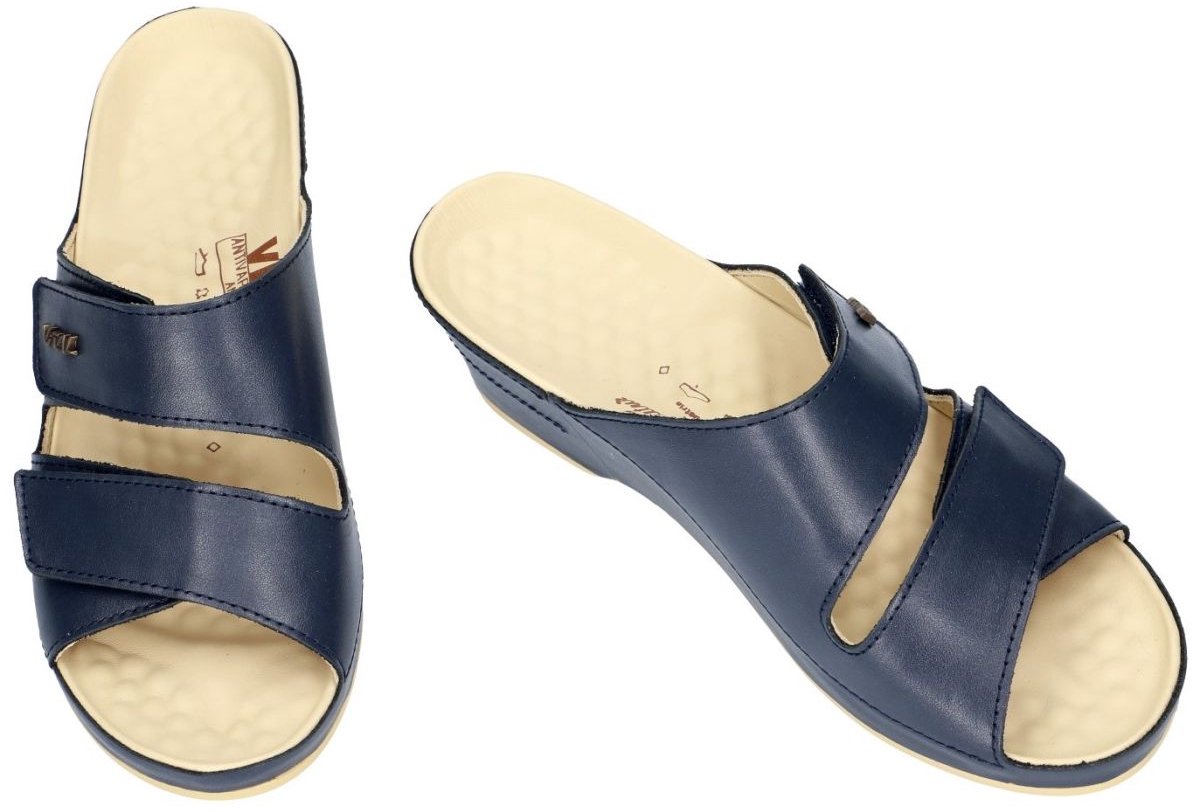 Vital -Dames - blauw donker - slippers & muiltjes - maat 40