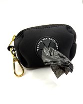 Distributeur de sacs à crottes pour chien - Zwart/ Or - Soof's Pet Supplies - 10 cm x 5 cm x 5 cm - Distributeur de Distributeur de sacs à déjections canines - Distributeur de sacs à crottes pour chien - Détails dorés