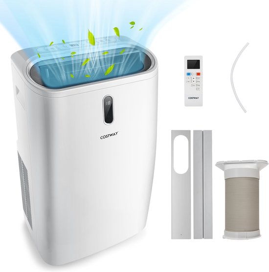 COSTWAY 16000BTU Mobiele airconditioning met afvoerslang, - COSTWAY - €589,99