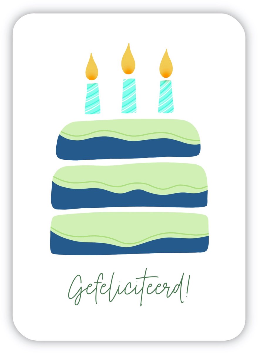 Gefeliciteerd! | Verjaardagskaart | Jarig | Felicitatie kaart | Wenskaart