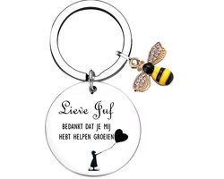 Akyol - Lieve juf - Lieve juf bedankt dat je me hebt laten groeien - Teacher – Sleutelhanger – sleutelhanger leraar - juf sleutelhanger- juf cadeau – docent – meester sleutelhanger – cadeau