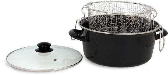 THEKITCHENETTE Friteuse met deksel 3645580 26cm Alle warmtebronnen inclusief inductie