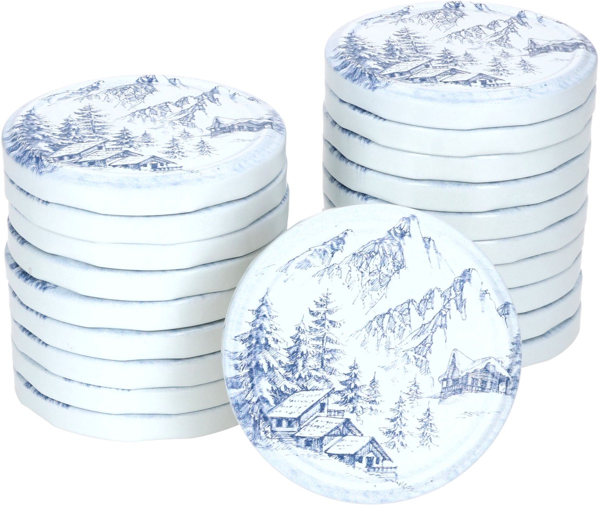 Set van 20 TO 82 Alpen deksels geschikt voor 230ml / 350ml / 435ml potten