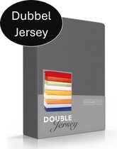 Hoeslaken en jersey double de haute qualité Double anthracite | 140/150/160x200/210/220 | Doux et épais | Élastique tout autour