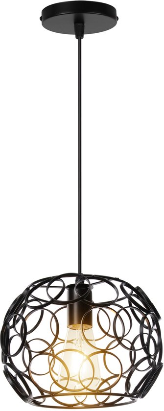 Hanglamp Moderne Plafondlamp E27 Metaal Kroonluchter voor Slaapkamer Eetkamer Keuken Zwart