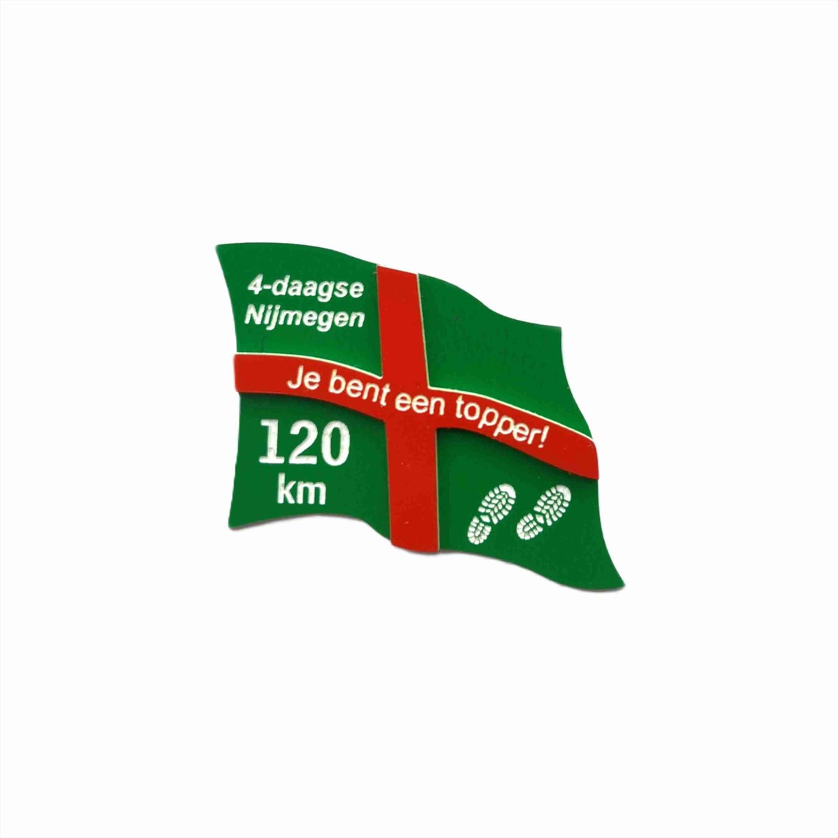 Nijmeegse vierdaagse speld/broche - vierdaagse - 4-daagse - Nijmegen - 120km - Je bent een topper! - gegraveerd - laser graveren - graveren - broche - uniek cadeau - cadeau - Kado - vierdaagsekado