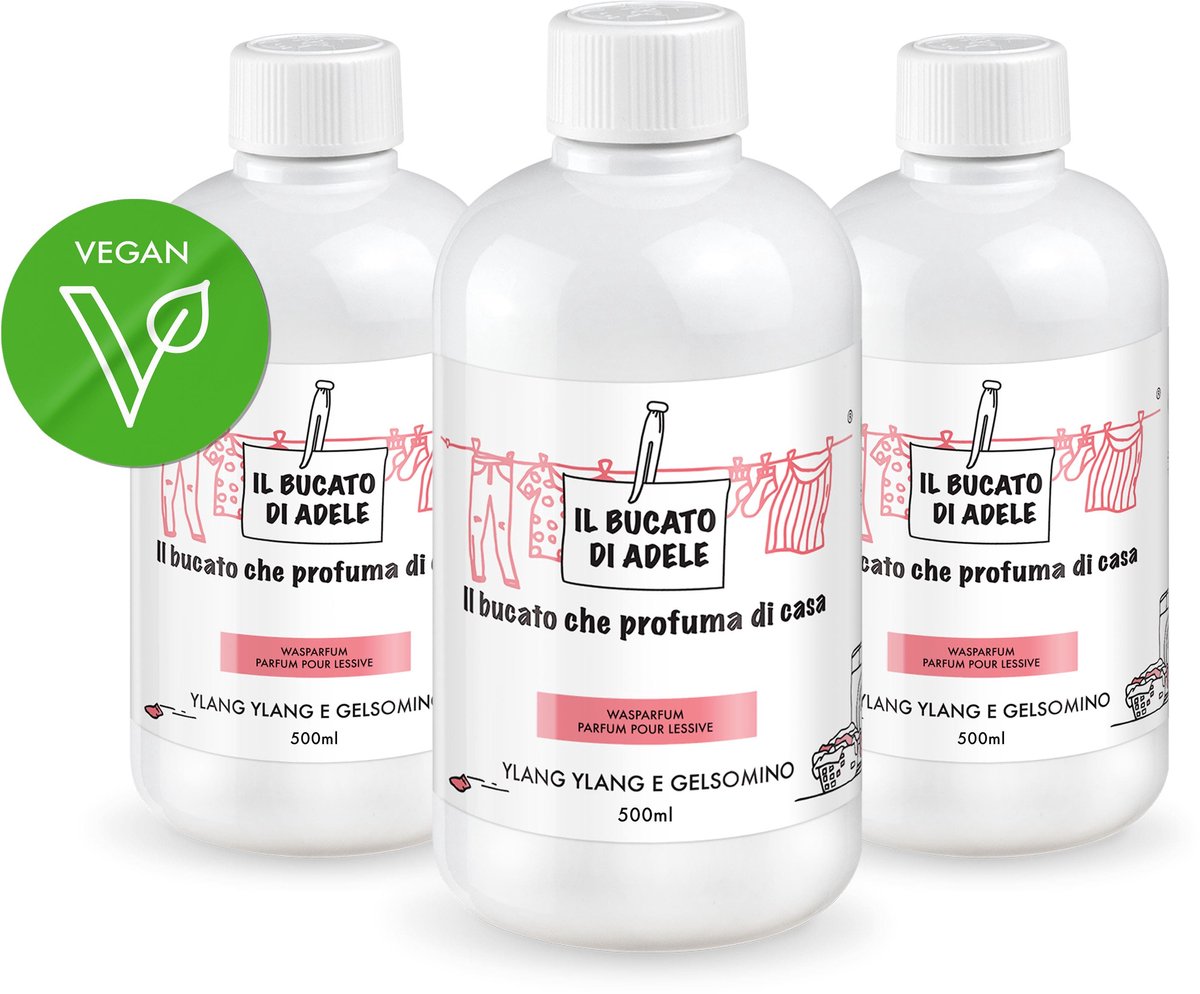 Il Bucato di Adele Wasparfum - Italiaanse Was Parfum - Ylang Ylang & Jasmijn 3x 500ml