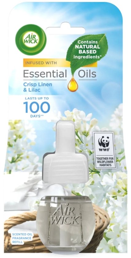 Air Wick Navulverpakking voor etherische oliën, etherische olie, tijm, citroen en rozemarijn, 20 ml Air Wick Navulverpakking voor etherische oliën, etherische olie, tijm, citroen en rozemarijn, 20 ml
