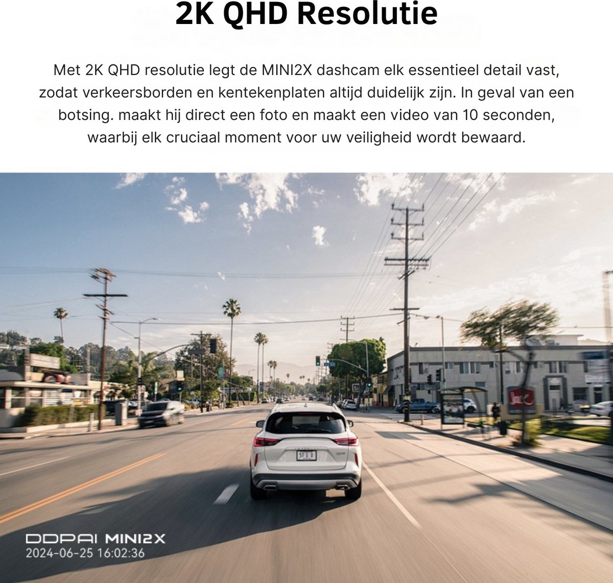 Dashcam voor Auto - 2K HD - 360° Draaibaar - Nachtvisie 2.0 - 5GHz Wi-Fi - ADAS Assistentie - DDPAI – foto 3