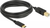 Delock USB 2.0-kabel Type-C naar Type-B 3 meter