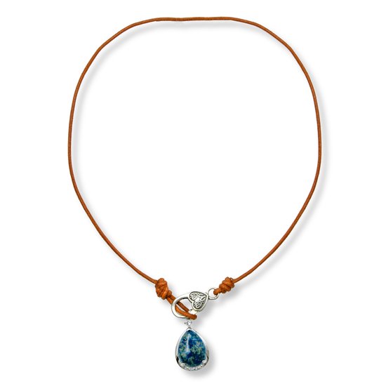 Hanger hartje Blauwe Chalcedoon