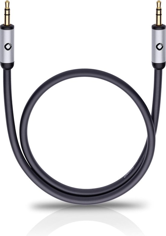 Oehlbach i-Connect J-35 Jackplug Audio Aansluitkabel [1x Jackplug male 3,5 mm - 1x Jackplug male 3,5 mm] 0.50 m Zwart V