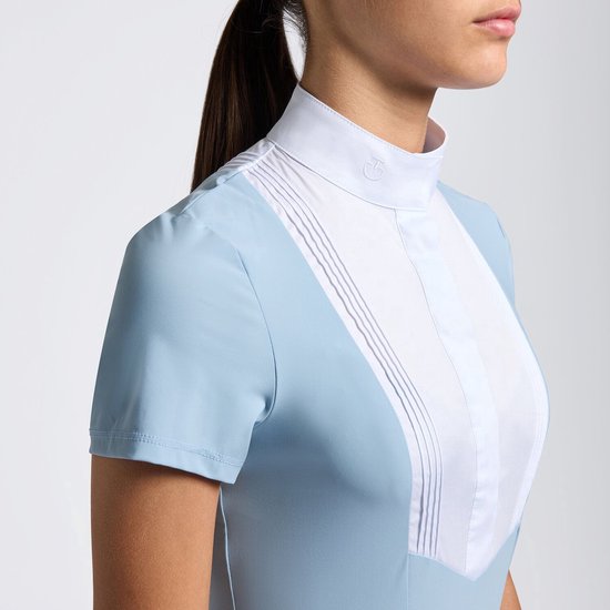 Maillot de compétition Cavalleria Toscana, dossard à S , fille, 152, Blue brouillard