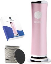 LifeWise Elektrische Eeltverwijderaar - 60 Vervangbare Schuurpads - Hygiënisch - Netstroom Adapter - Voetvijl - Roze