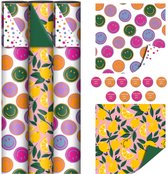 Papier Papier cadeau 3 rouleaux - 300 x 70 cm - Luxe Firm Double face - House Of Products