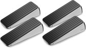 Moeve Deurstopper - Deurstoppers voor Binnen & Buiten - Deurstop - Deurvastzetter - Deurklem - Rubber / RVS - 4st