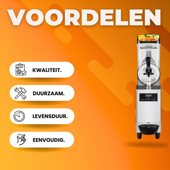 Professionele Slush puppy - 12L - Voor Ijskoude Drankjes - Frozen drink maker van Roestvrij Staal - Horeca Kwaliteit — afbeelding 3