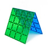 Magna Minds - Magnetisch Speelgoed - Uitbreidingsset - Basisplaten - Groen&Blauw - 2 stuks - Magnetic Tiles - Constructie speelgoed - Magnetische tegels - Montessori speelgoed - Magnetic toys - Magnetische bouwstenen - Speelgoed Kinderen