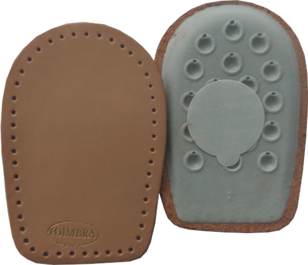 Coimbra Ortho Hielkussen - Hakverhoger Soft - 1/2cm - Leer - Schuimrubber - Schokdempend - Maat 35/37 (S)