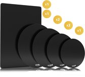 NAZROM® Inductie Beschermer – 7x Stijlvolle Set Panbeschermers Voor Kookplaat – Inductie Mat, Afdekplaat Voor Elk Formaat Inductie Kookplaat En Kookzone - Compatibel Met Elke Temperatuur - Geschikt voor Booster Functie - Verbeterde Versie - Zwart