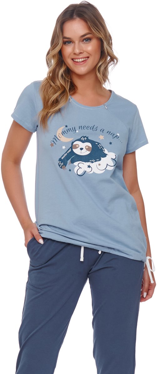 Doctor Nap Pyjama Borstvoeding & Zwangerschap Flow PCB.4586 42 / Blauw