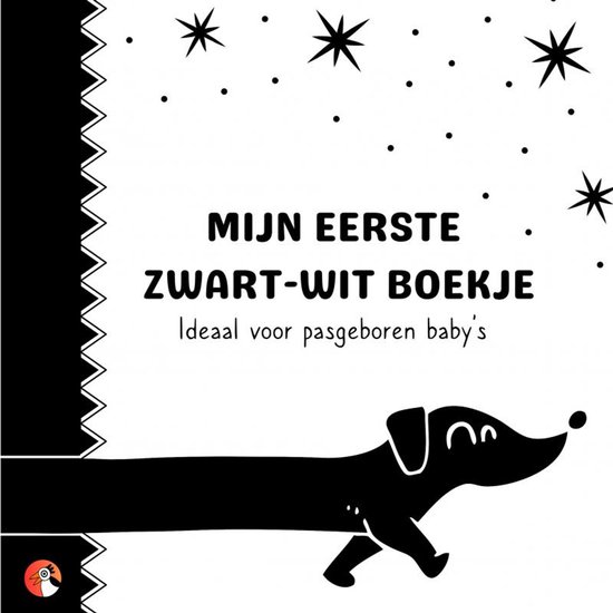 Contrastboek voor baby's - Zwart-wit stoffen boek, 3 stuks, sensorisch