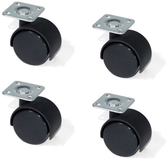 Roulettes Pivotantes Sans Frein Diamètre 40mm - Occasion En Bon état De Fonctionnement