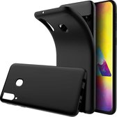 Ntech Hoesje Geschikt Voor Samsung Galaxy M20 Hoesje Silicone Hoesje Flexible & Scratch Resistent TPU Case - Zwart