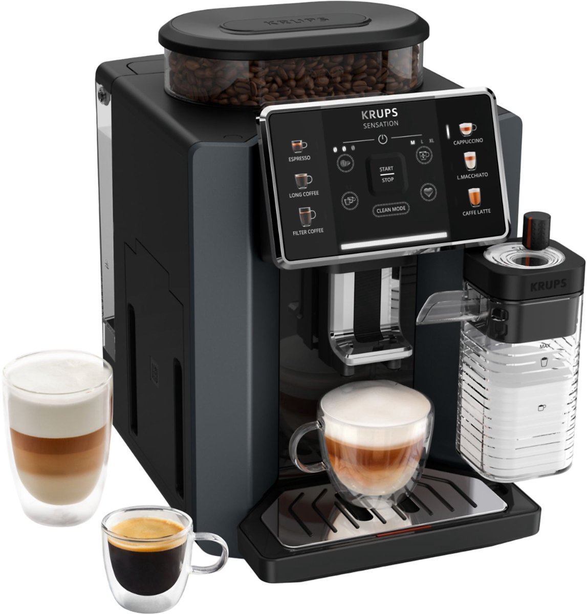 Krups Ea912b Sensation Milk M90 Volautomatische Espressomachine Zwart