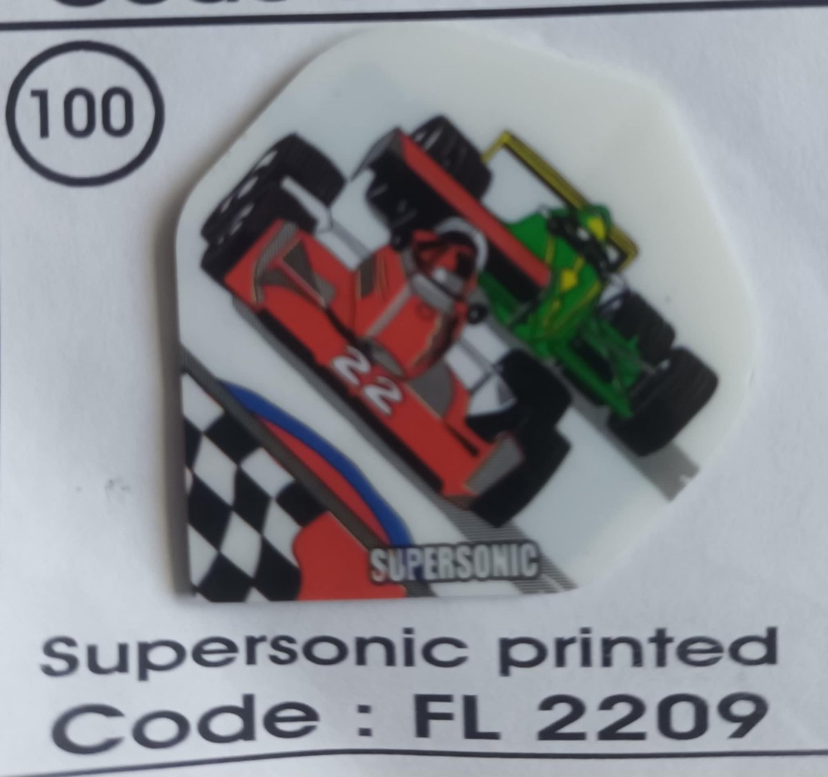 Dart Flights - 10 sets (30 stuks) - 100 micro - Supersonic - FL2209 - race auto
