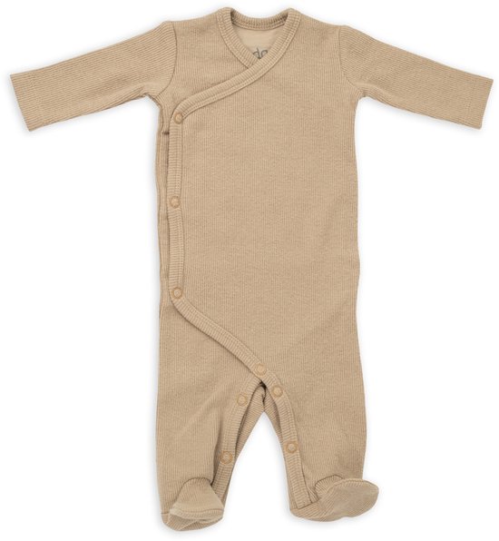 Lodger - Boxpakje beige - met voetjes - 100% katoen - Maat 50 - Overslag boxpak