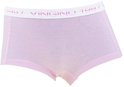 Lila Vingino boxer met witte, roze en paarse glitter tailleband met 'Vingino 1997' logo.