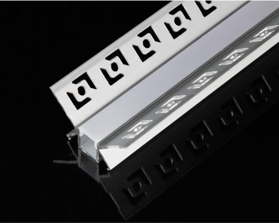 Profilé Aluminium 1m Pour Encastrer Bandes LED – Finition Argent