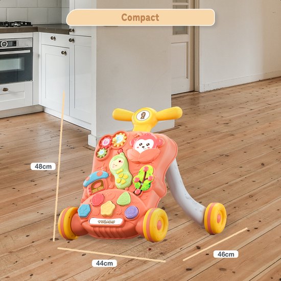 Twinky® Luxe Loopwagen - Babywalker met Interatieve Speelset, Speed Control Rem en afneembaar Telefoontje - Loopstoel & Loopauto voor Baby van Twinky — afbeelding 5