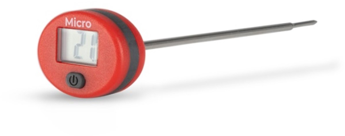 ETI - Micro Pocket Thermometer - Handzame Borstzak-Thermometer - IP65 Waterdicht - Rood