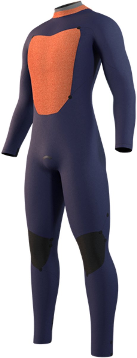 2025 Mystic Heren Star 4/3mm Rug Ritssluiting Wetsuit - B