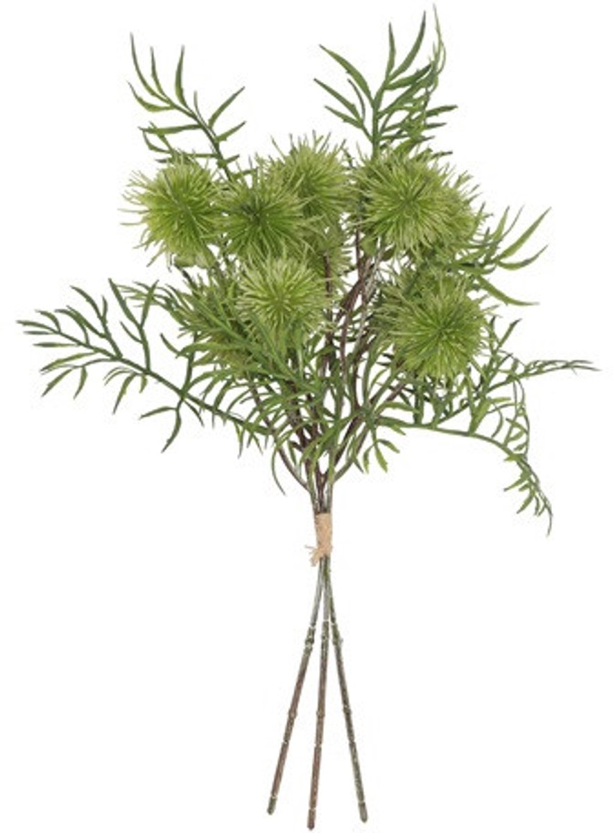 Countryfield Kastanje Castanea Kunstbundel 3 Stuks 33 cm – Groen – Decoratieve Kunsttakken