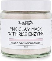 Laila London 100% Natural Pink Clay Mask Powder With Rice Enzyme – Sensitive Skin 120ml.