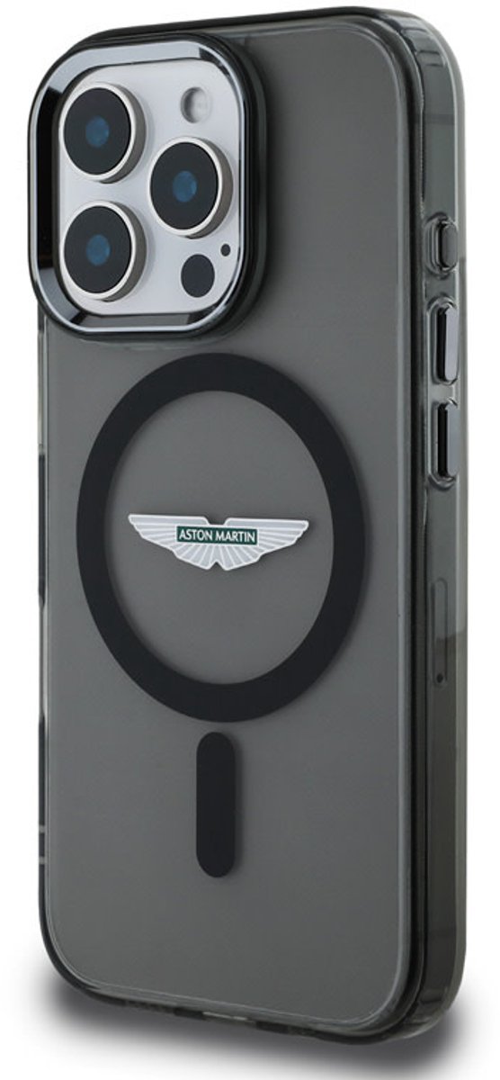 Aston Martin - Backcover iPhone 16 Pro - Magsafe - Carbon Circle - Zwart