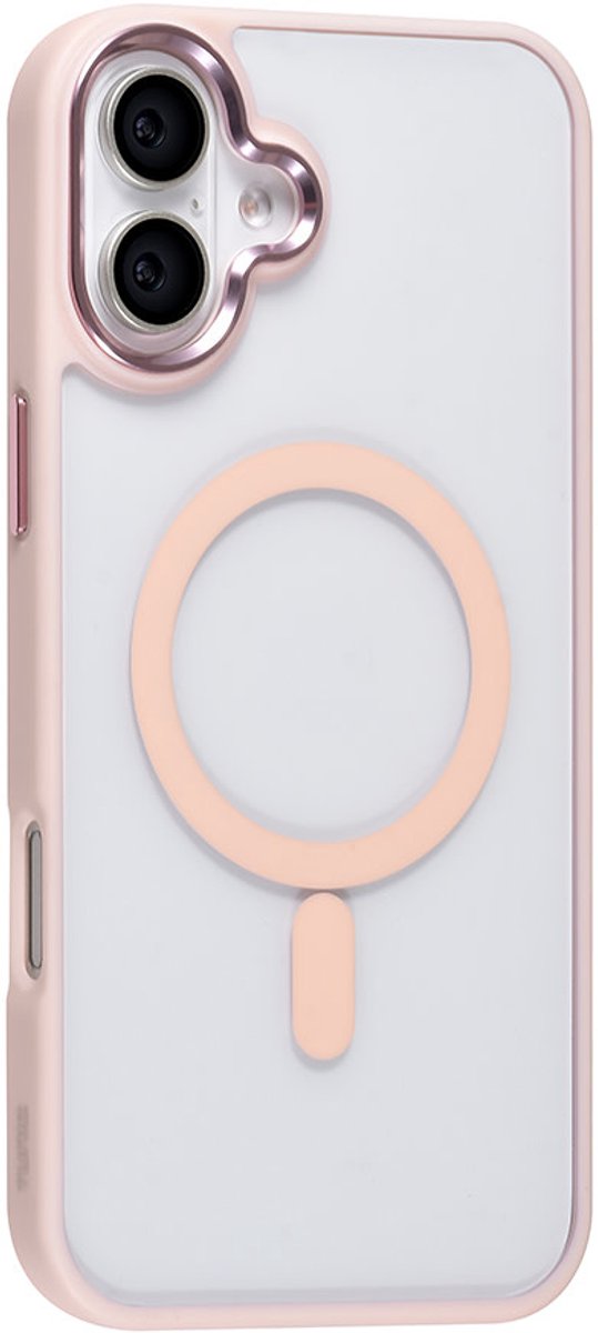 TUNIQ telefoonhoesje voor Apple iPhone 16 Plus - MagSafe siliconen backcover - Roze