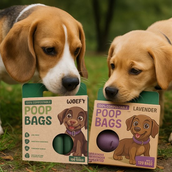 Afbreekbare Poepzakjes - Hond - Lavendel - Paars - 12x15 stuks