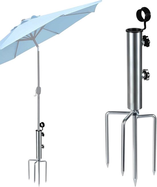 COSTWAY 3-in-1 Parasolstandaard Met Wieltjes En Tafelblad - Verzwaarde 45L Water Of 67kg Zand - Zwart
