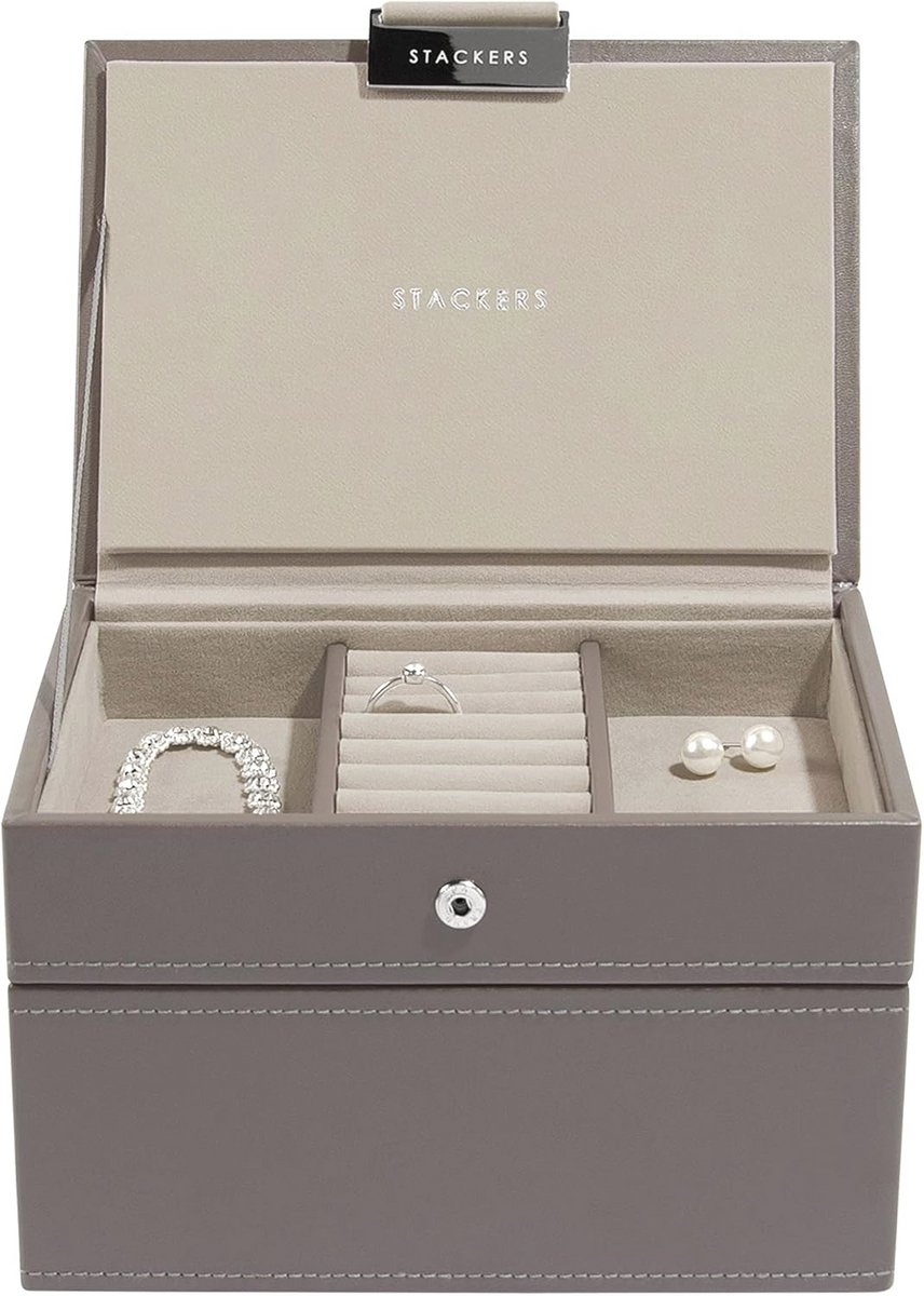 Stapelbare sieradendoosjes set van 2 - Organiseer je sieraden veilig