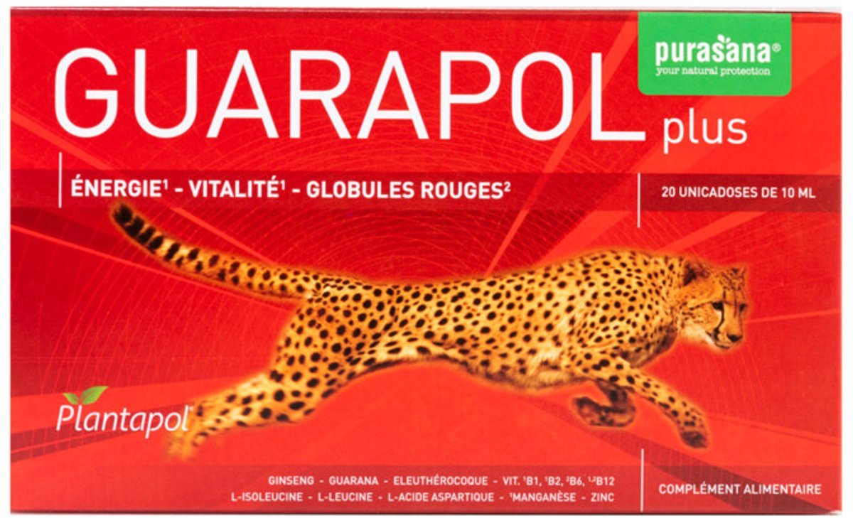 Goedkoopste Plantapol Guarapol Plus Ampullen - Voor Zwakte en Tijdelijke Vermoeidheid - 10ml per Ampulle - 20 Stuks